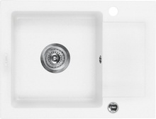ZORBA ALABASTER METALIC GRANITE SINK 1 BOWL WITH DRAINER WITH FITTING