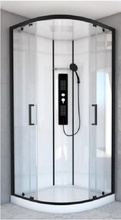 CL73 Cabina de dus completa SKY1 profile negre cu montaj rapid QuickLine
