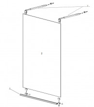 Paravan de dus finisaj crom tip Walk-in Sanotechnik Freedom I - sticla 8mm