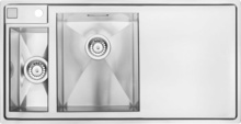 SINOPE SATIN SINK 1,5 BOWLS RIGHT DRAINER WITH FITTING