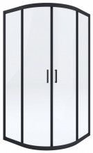 Funkia Black cabina semirotunda cu 2 usi culisante