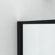 Paravan de dus finisaj negru tip Walk-in Sanotechnik Elite Black Soho - sticla 6mm
