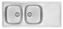 TWIST SATIN SINKS 2-BOWLS WITH FITTING