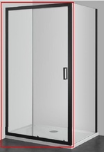 Cabina de dus modulara ELITE BLACK Parte fixa si Usa culisanta