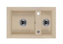 COUNTRY Chiuveta Granit SINK 1,5 BOWL WITHOUT DRAINING BOARD, WITH FITTING, SANDY GRANITE