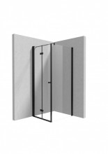 Paravan de duș walk-in, finisaj negru din seria Kerria 80 cm KTS N38P
