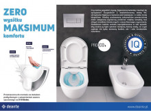 Anemon zero Set 6 in 1 vas WC, capac, cadru, clapeta finisaj alb, sistem prindere si membrana acustica