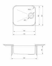 ARABESKA chiuveta inox cu montaj sub blat finisaj satin ZAA 010C