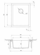 Chiuveta Granit CORDA ALABASTER UNDERMOUNT GRANITE SINK WITH FITTING