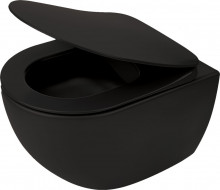 Peonia Black Vas WC suspendat negru