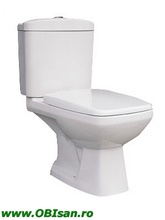 Vas WC monobloc incl. capac,rezervor si armatura dublaactionare, scurgere verticala42x83x73 cm