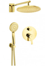 Arnika Gold Set de dus incastrat cu baterie , para de dus si dispersor fix, finisaj auriu NAC_Z9QP