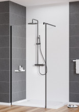 Cascada Arnika Titanium set de dus cu baterie, para de dus si dispersor fix forma rotunda finisaj antracit