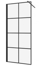 Paravan de dus finisaj negru tip Walk-in Sanotechnik Elite Black Soho - sticla 6mm