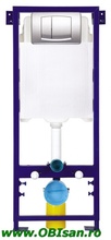 SANOSWIFT Rezervor incastrat, asezat,functie Dual Flush (3/6l) cu picioare+clapeta finisaj alb