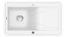 Chiuveta Granit RAPSODIA 1-BOWL SINK WITH DRAINING BOARD, WITH FITTINGS, ALABASTER GRANITE