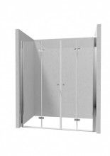 Ușă de nișă pliabilă dublă, finisaj crom din seria Kerria 80 cm KTSX042P