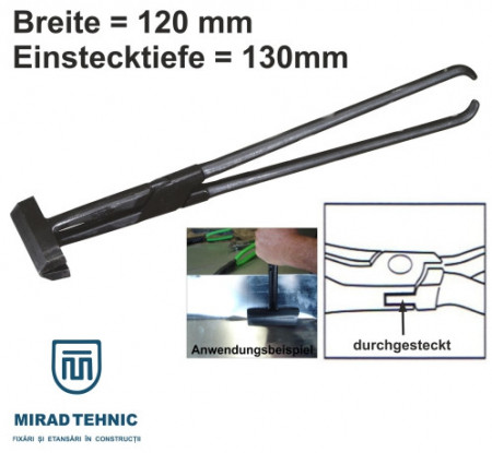 Cleste faltuit maner lung, drept, articulat, L= 120 mm