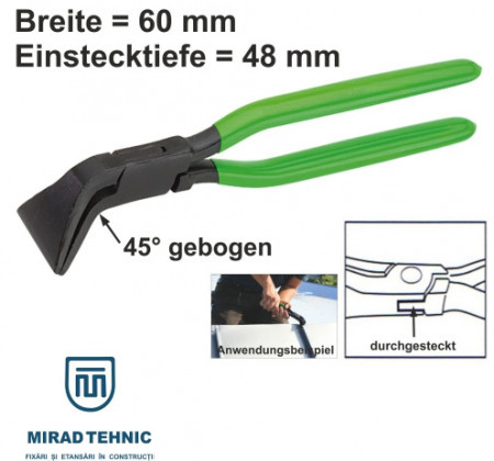 Cleste indoit tabla cu cap la 45°, latime 60 mm, adancime 48 mm
