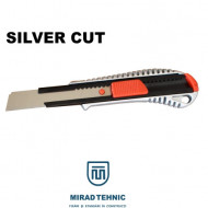 Cutter metalic profesional SILVER CUT 18 mm + 2 lame rezerva