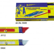 Set Profi-Marker pentru sudura - 2 Stilouri cu mina + Rezerve: 5 mina rosie, 10 mina alba