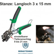 Clește perforator pentru gauri alungite 3x15mm
