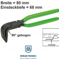 Cleste pliat tabla indoit la 90°, lap joint, latime 80 mm