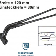 Cleste faltuit maner lung, falci la 45°, articulat, L= 140 mm