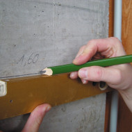 Creion zidar Bleispitz 240mm, mina grafit 10H. verde - set 12 buc