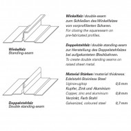 Cleste inchis falt simplu + dublu cu falci PVC - latime 220 mm FREUND