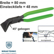 Cleste indoit tabla cu cap la 45°, latime 80 mm, adancime 48 mm