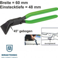 Cleste indoit tabla cu cap la 45°, latime 60 mm, adancime 48 mm