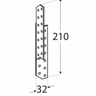 LK4 - Ancoră pană-căprior dreapta 32x210x2,0 mm