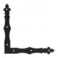Coltar plat decorativ pt obloane NAD 1 150x150x25x2,5 negru