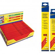 Creion tamplar Bleispitz 240mm oval, mina grafit HB. rosu - set 12 buc