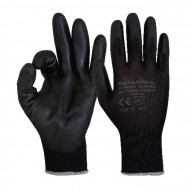 MANUSI PROTECTIE POLIURETAN BLACK (poliester) mar 10 - set 12 bc