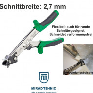 Nibbler manual - Foarfece rontaitor de tabla manual, lățime de tăiere 2,7 mm