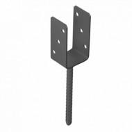 Suport stâlp tijă tip PS U C 81x120x60x4,0 vopsit negru