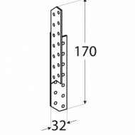 LK2 - Ancoră pană-căprior dreapta 32x170x2,0 mm