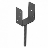 Suport stâlp tijă tip PS U C 101x120x60x4,0 vopsit negru