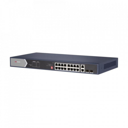 Switch HikVision 12 porturi PoE Gigabit , 4 porturi HiPoE Gigabit si un doua porturi Gigabit fibra optica DS-3E0520HP-E