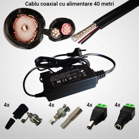 Kit Hikvision CCTV 4 camere bullet TurboHD 2.0MP MK062-KIT12