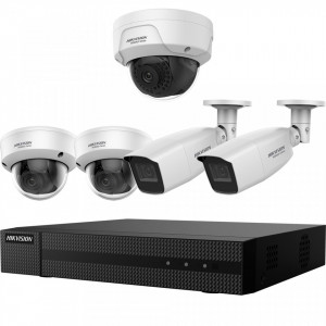 Kit HikVision HiWatch 2+2 camere analogice 4MP + camera IP 2 MP IR 30-40m MK-H023