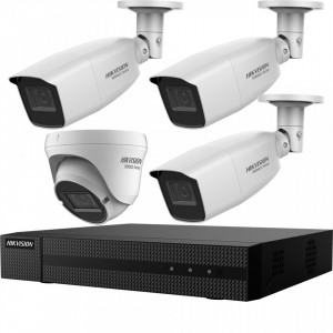 Kit HikVision HiWatch 4 camere 3+1 varifocale IR 40m MK-H005