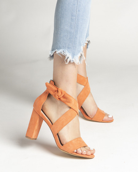 Sandale na štiklu LS021157 narandžaste
