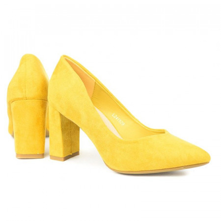 Cipele na štiklu L241929 žute