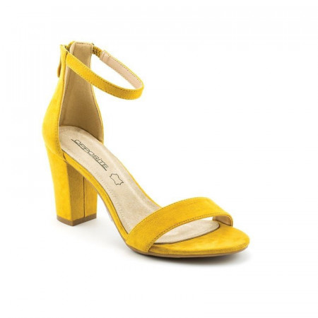 Sandale na štiklu LS91557 žute