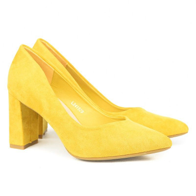 Cipele na štiklu L241929 žute