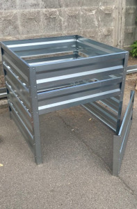 Compostor de gradina 1000 l din otel galvanizat