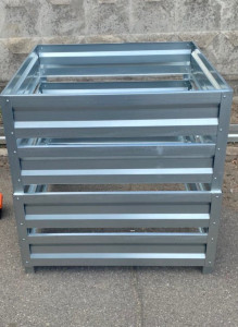 Compostor de gradina 1000 l din otel galvanizat